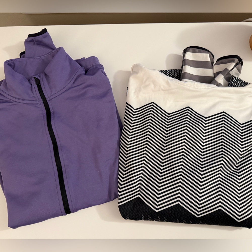 NIKE Purple Jacket and Chevron Patterned Top